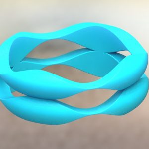 Uta's bracelet from One Piece rendered and 3d modeled in SolidWorks (perspective view)
