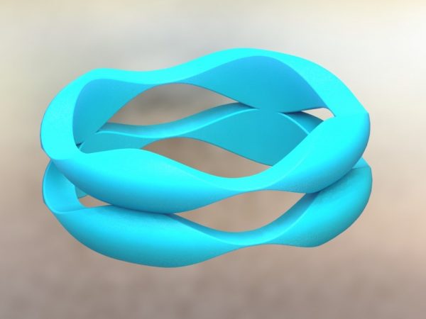 Uta's bracelet from One Piece rendered and 3d modeled in SolidWorks (perspective view)