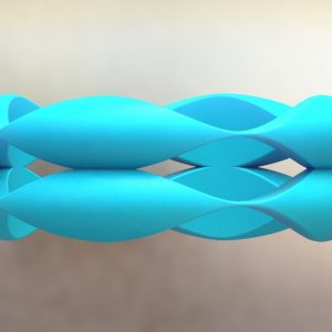 Uta's bracelet from One Piece rendered and 3d modeled in SolidWorks (side view)