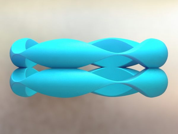 Uta's bracelet from One Piece rendered and 3d modeled in SolidWorks (side view)