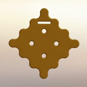 Cracker's belt biscuits from One Piece rendered and 3d modeled in SolidWorks (top view)