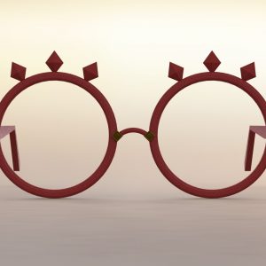 Purah's glasses from The Legend of Zelda rendered and 3d modeled in SolidWorks (front view)
