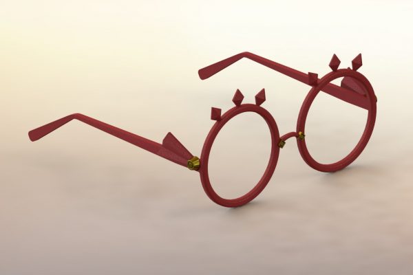Purah's glasses from The Legend of Zelda rendered and 3d modeled in SolidWorks (perspective view)