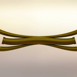 Yamato's hair piece from One Piece rendered and 3d modeled in SolidWorks (front view)