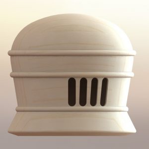 Laws's komuso tengai hat from One Piece rendered and 3d modeled in SolidWorks (front view)