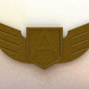 Akechi's necklace from Persona 5 rendered and 3d modeled in SolidWorks (top view)