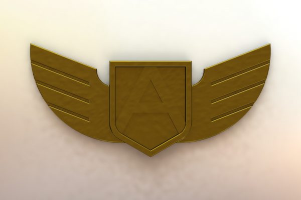 Akechi's necklace from Persona 5 rendered and 3d modeled in SolidWorks (top view)
