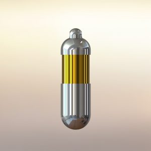 Takemi's necklace from Persona 5 rendered and 3d modeled in SolidWorks (side view)