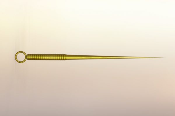 Yor Briar's stiletto weapon from Spy x Family rendered and 3d modeled in SolidWorks (side view)